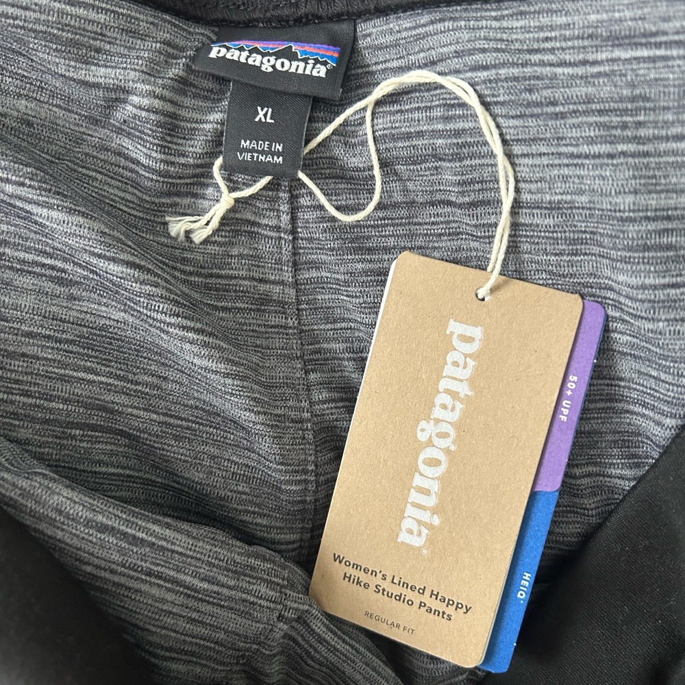 NWT Patagonia Women's Black Happy Hike Studio Pants Size XL 50+ UPF - Picture 4 of 10